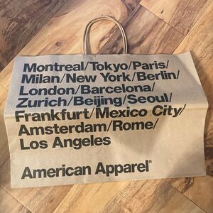 American Apparel Cities Tote Bag Paper Shopping Bag
